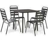  5-dijelni vrtni blagovaonski set čelični tamno sivi | shoptok.hr