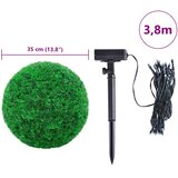 Umjetne kugle od šimšira s LED svjetlima 2 kom zelene 35 cm | shoptok.hr
