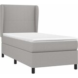 Box spring krevet s madracem svjetlosivi 90x190 cm od tkanine | shoptok.hr