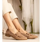 Gemre Brown women's classic eco-suede loafers Laiza | Shoptok.si
