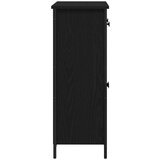  Komoda Crni hrast 70x30x80 cm Igrački drvo i čelik | shoptok.hr