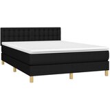 s oprugama i madracem crni 140 x 190 cm od tkanine | shoptok.hr