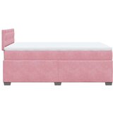 vidaXL Box spring postelja z vzmetnico roza 120x190 cm žamet | Shoptok.si