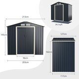  Vanjska metalna sjenica, dim. 213 x 162 x 117 cm - siva | shoptok.hr
