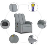  Masažni naslonjač od tkanine svjetlosivi | shoptok.hr