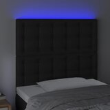  LED uzglavlje crno 80x5x118/128 cm od umjetne kože | Eponuda.com