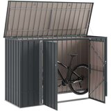  Škatla za shranjevanje v vrtu Črna 214 x 82 x 132 cm Jeklo | Shoptok.si