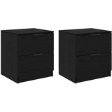  Noćni ormar 2 pcs Crni hrast 45 x 39 x 50cm Konstruirano drvo | Eponuda.com