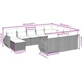  11-dijelni set vrtnih sofa od poliratana s jastucima sivi | shoptok.hr