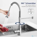 EYN Nizkotlačna kuhinjska armatura za grelnik | Pipa na tri cevi NT1437 — Mat črna | Shoptok.si