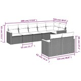  8-dijelni set vrtnih sofa od poliratana s jastucima crni | shoptok.hr
