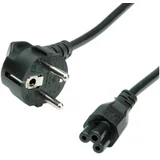 VALUE naponski kabel 3-polni, ravni Compaq IEC320 C5, 1.8m crni