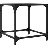 vidaXL Klubska mizica s črno stekleno površino 40x40x40 cm jeklo | Shoptok.si