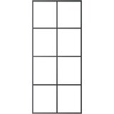  Klizna vrata od aluminija i stakla ESG 90 x 205 cm crna | shoptok.hr