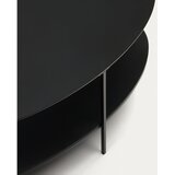 Kave Home Črna mizica s stekleno mizno ploščo 65x110 cm Fideia – | Shoptok.si