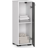 AKORD Fin Visoka Kopalniška Omara, 1 Vrata, Bela/Siva, (5000332656) | Shoptok.si