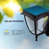  LED solarna zidna lampa LED/2W/3,7V 3000/6000K IP65 2200 mAh crna | Eponuda.com