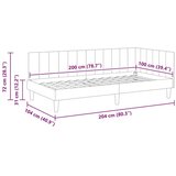 vidaXL Kutni okvir kreveta boja crnog vina 100 x 200 cm Baršun | shoptok.hr