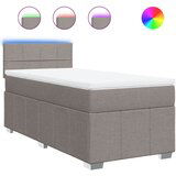 vidaXL Box spring postelja z vzmetnico taupe 80x200 cm blago, (21308801) | Shoptok.si