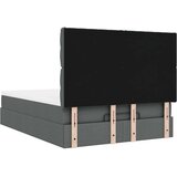 vidaXL Otomanski posteljni okvir z vzmetnico siv 140x190 cm blago | Shoptok.si