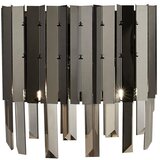 Searchlight Rotunda Stenska svetilka z 2 lučema, črna, dimljeni kristal, (22100559) | Shoptok.si