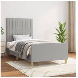  Okvir za krevet s uzglavljem svjetlosivi 80 x 200 cm od tkanine | shoptok.hr