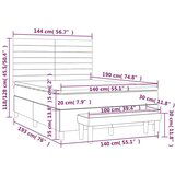 vidaXL Box spring postelja z vzmetnico moder 140x190 cm blago | Shoptok.si