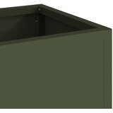vidaXL Olivno zelena Kovina 60 x 26 x 45 cm Cvetlični zabojniki | Shoptok.si