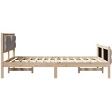  Krevetna konstrukcija s uzglavljem Sivo-smeđa 150 x 200 cm | shoptok.hr