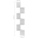  Zidne kutne police bijele 19 x 19 x 123 cm konstruirano drvo | shoptok.hr