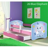  Dječji krevet ACMA s motivom, bočna roza + ladica 140x70 cm 26 Blue Elephant | shoptok.hr