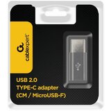 Gembird A-USB2-CMmF-01 USB 2.0 na Type-C adapter (CM/MicroUSB-F), black | ePonuda.com