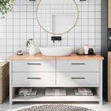  Kupaonska radna ploča svjetlosmeđa 160x40x(2-4) cm masivno drvo Cijene