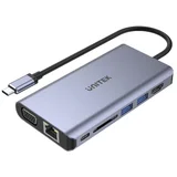 D1019B USB-C Hub 8W1 USB-C 3.1, PD 100W, D1019B