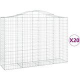  Lučne gabionske košare 20kom 200x50x140/160cm pocinčano željezo | shoptok.hr