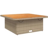  3-dijelna vrtna garnitura od poliratana s jastucima bež 110 x 110 x 40/71 cm | Shoptok.si