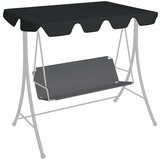  Zamjenski krov za vrtnu ljuljačku crni 188/168 x 145/110 cm | shoptok.hr