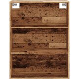 vidaXL Viseći zidni ormarić staro drvo 69,5x32,5x90 cm | shoptok.hr