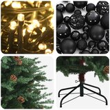  Umjetno božićno drvce s kuglicom 180 cm 300 LED lampica | shoptok.hr