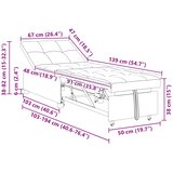  Krevet na razvlačenje Crna 194 x 67 x 82 cm Baršun | shoptok.hr