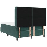 Box spring krevet Tamnozelena 140 x 200 cm Baršun - Tamnozelena 140 x 200 cm Prošiveno gumbima | shoptok.hr