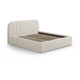 Windsor & Co Sofas Bež oblazinjena zakonska postelja s prostorom za shranjevanje z letvenim dnom 160x200 cm Juno – | Shoptok.si