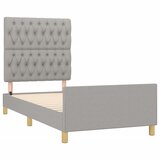  Okvir kreveta bez madraca svjetlosivi 100x200 cm od tkanine | shoptok.hr