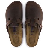 Birkenstock Kožne natikače Boston SFB za muškarce, boja: smeđa, 159711 | shoptok.hr