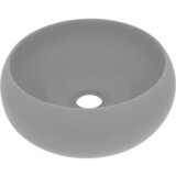 Maison Chic Razkošen Umivalnik - Kopalna umivalnik - Lavabo okrogel mat svetlo siv 40x15 cm keramičen, (21684993) | Shoptok.si