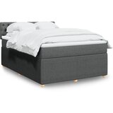 Maison Chic Box spring postelja - Vzmetna postelja z vzmetnico temno siva 140x200 cm blago SL17907, (21894777) | Shoptok.si