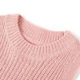  Dječji prsluk pleteni svjetloružičasti 128 | shoptok.hr
