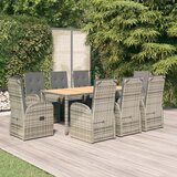 9-dijelni vrtni blagovaonski set sivi od poliratana | shoptok.hr