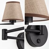 Brilagi Zidna lampa NUBILA 1xE27/15W/230V braon/crna | Eponuda.com