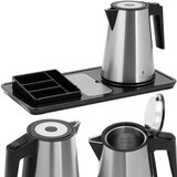Royal Catering hotelski set dobrodošlice, električni grelnik vode s pladnjem, 1,2 l, 1800 w, srebrn, (21618129) | Shoptok.si